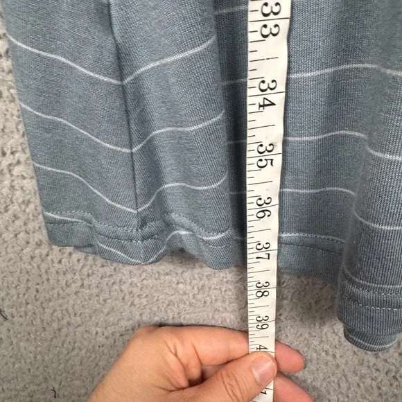 Free Fly Dress Womens XL Gray Stripe Dockside Stretch Active Outdoor Coastal - Picture 9 of 12